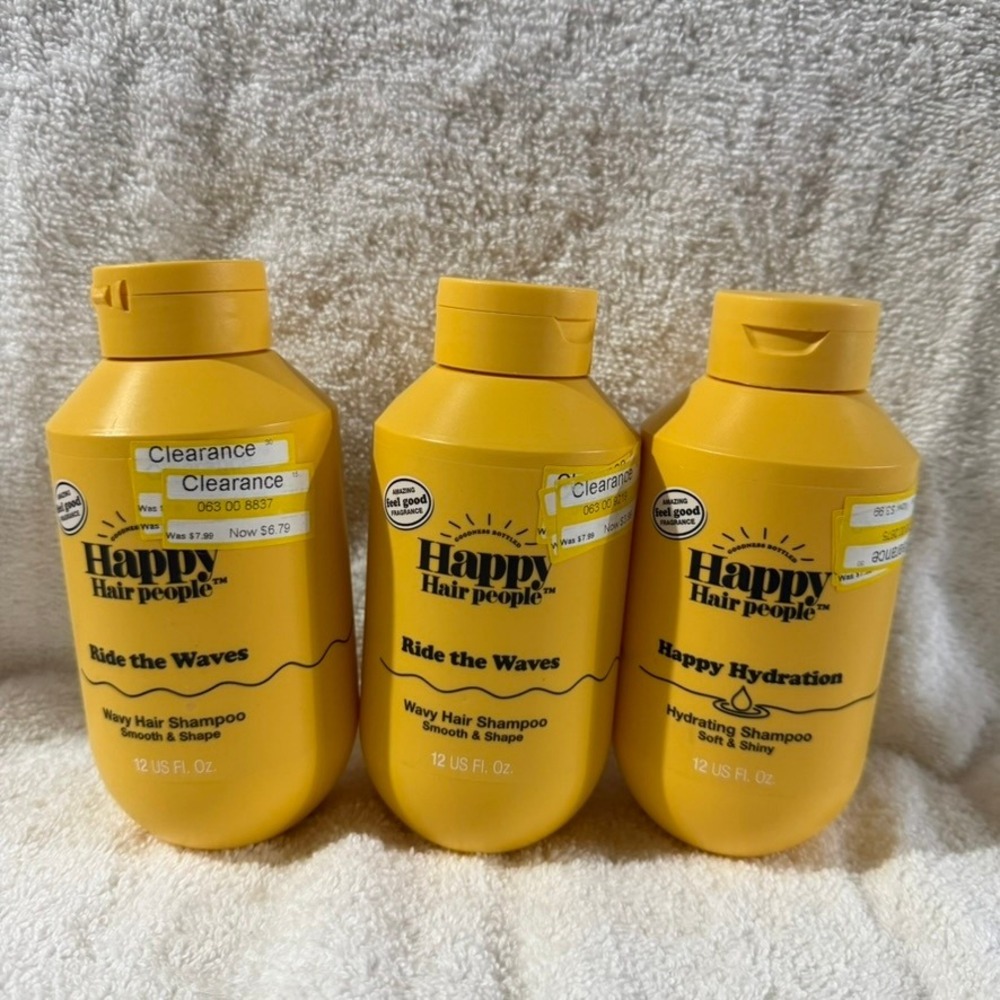 Happy Hair People Shampoo Bundle Ride the Waves Wavy & Happy Hydration 12oz 3pk